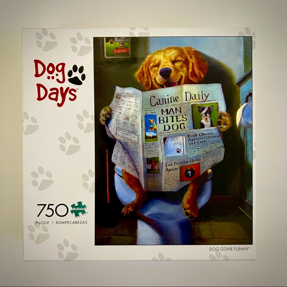 Buffalo Games A Dog's Life Dog Gone Funny 750 Piece Jigsaw Puzzle w/ Poster NEW!